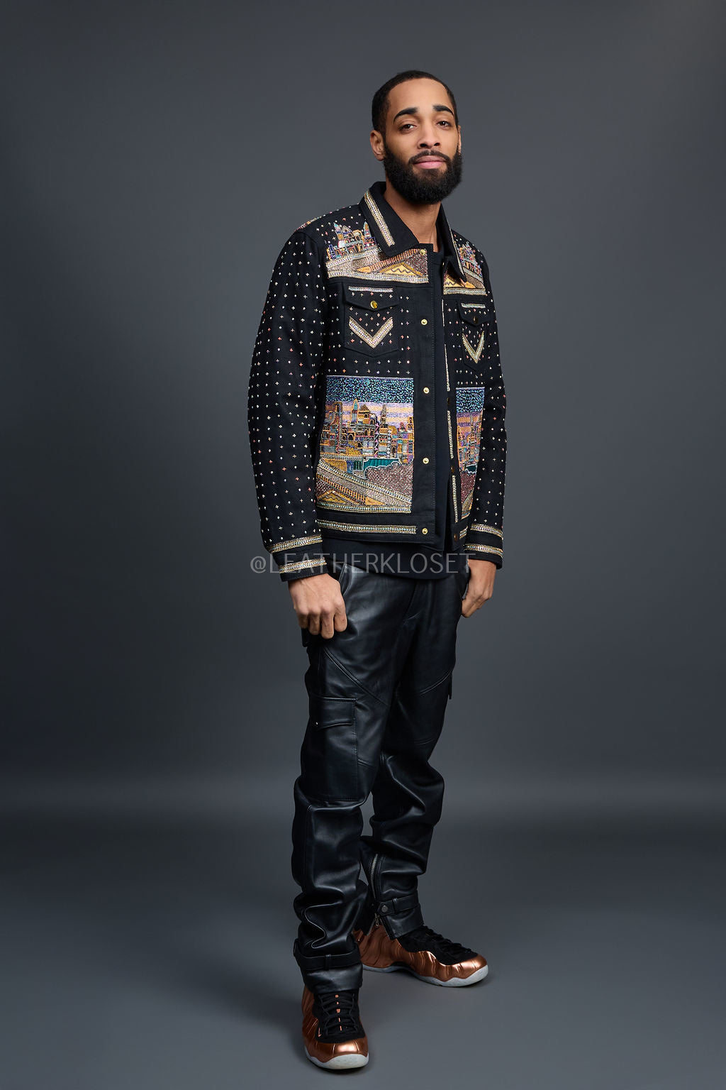 Men's Hand-Made Denim Jacket [Black]