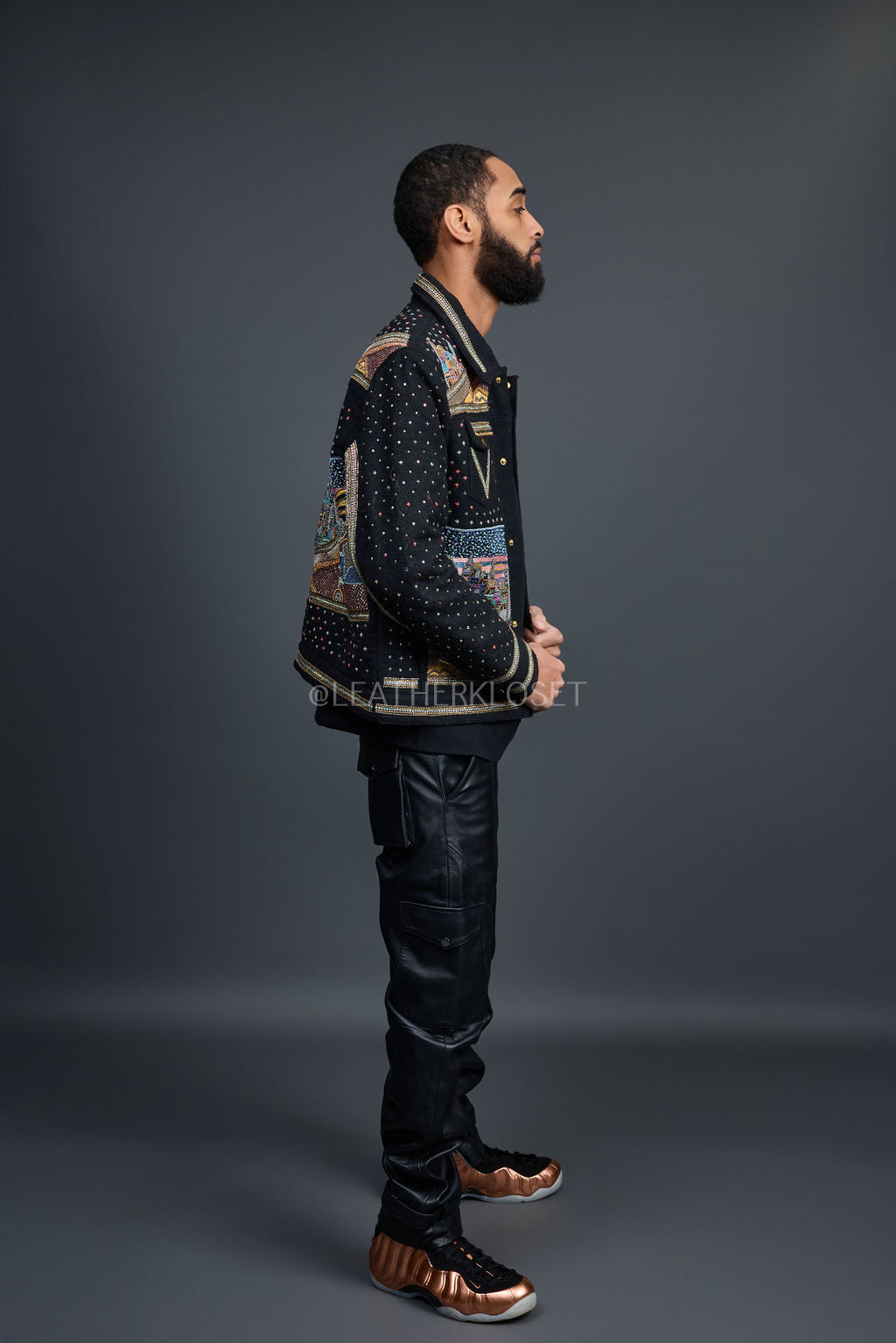 Men's Hand-Made Denim Jacket [Black]