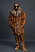 Men's Darius Mink 3/4 Length Coat [Whiskey]