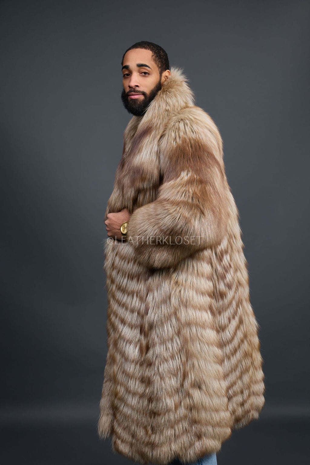 Men's Fight-Night Fox Coat [Natural]