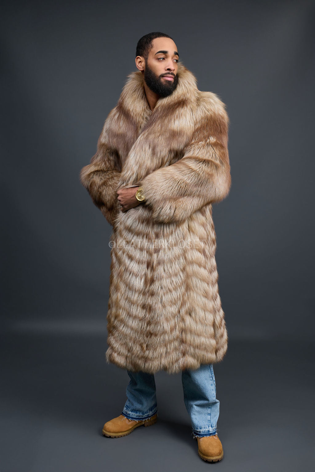 Men's Fight-Night Fox Coat [Natural]