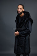 Men's Long Shearling Vest [Black]