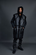 Men's Long Shearling Vest [Black]