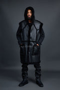 Men's Long Shearling Vest [Black]