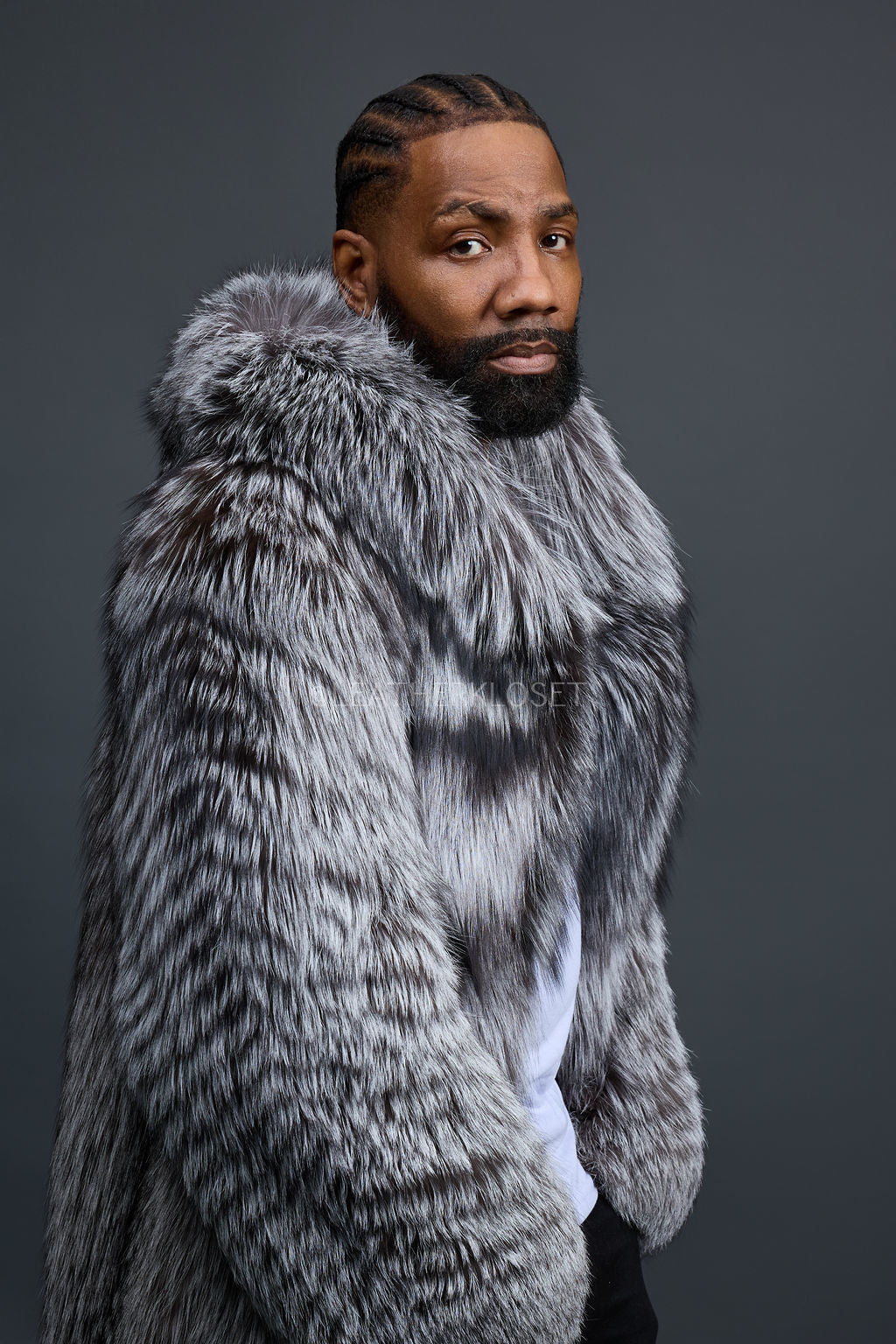 Men's Long Silver Fox Trench Coat – LeatherKloset