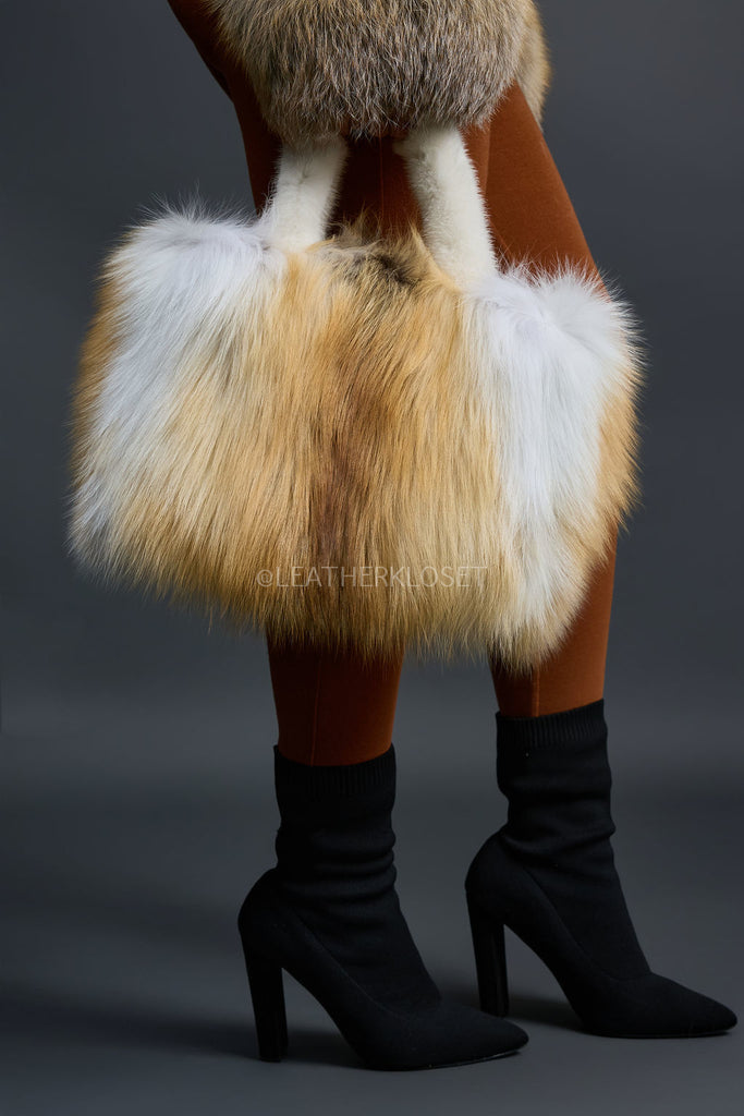 Melody Fox Fur Handbag [Gold Fox] – LeatherKloset