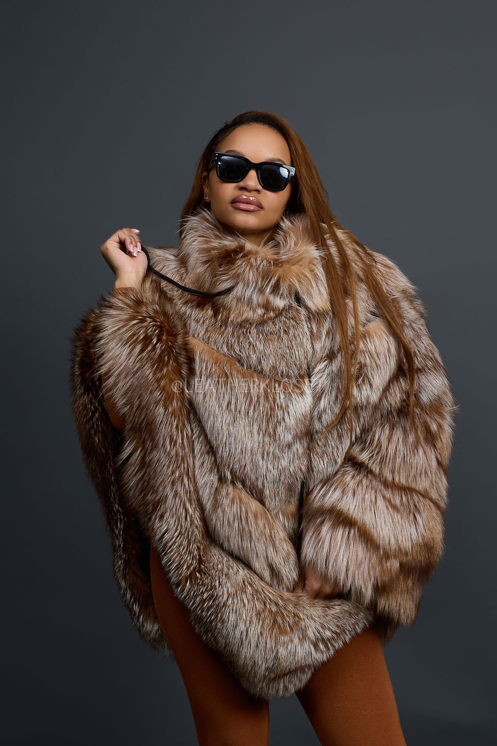 Women's Fox Fur Poncho