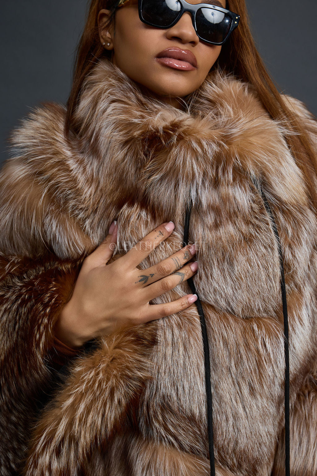 Women's Fox Fur Poncho