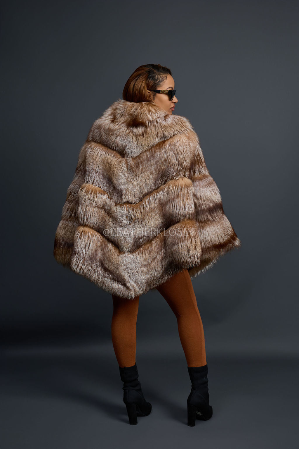 Women's Fox Fur Poncho