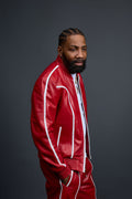 Men’s Brayden Leather Track Suit Sweatsuit