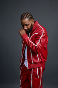 Men’s Brayden Leather Track Suit Sweatsuit