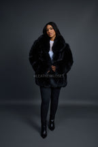 Women's Full Skin Fox Stroller [Black]