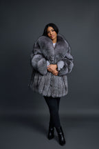 Women's Full Skin Fox Stroller [Silver]