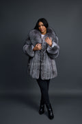 Women's Full Skin Fox Stroller [Silver]
