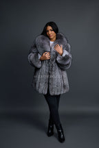 Women's Full Skin Fox Stroller [Silver]