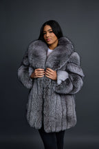 Women's Full Skin Fox Stroller [Silver]