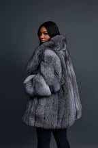 Women's Full Skin Fox Stroller [Silver]
