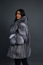 Women's Full Skin Fox Stroller [Silver]