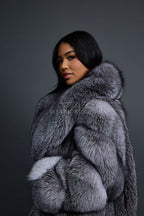 Women's Full Skin Fox Stroller [Silver]