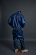 Men's Sunshine Set With Leather Stack Pants [Navy]