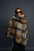 Women's Fox Fur Poncho [Cross Fox]