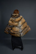 Women's Fox Fur Poncho [Cross Fox]