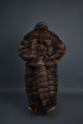 Men's Fox Fur Long Trench Coat [Brown]