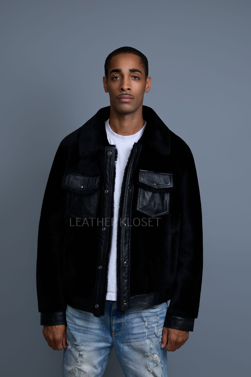 Men's Shepherd 2.0 Mouton Shearling Jacket [Black]