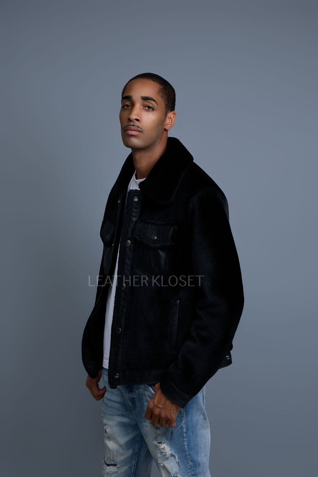 Men's Shepherd 2.0 Mouton Shearling Jacket [Black]
