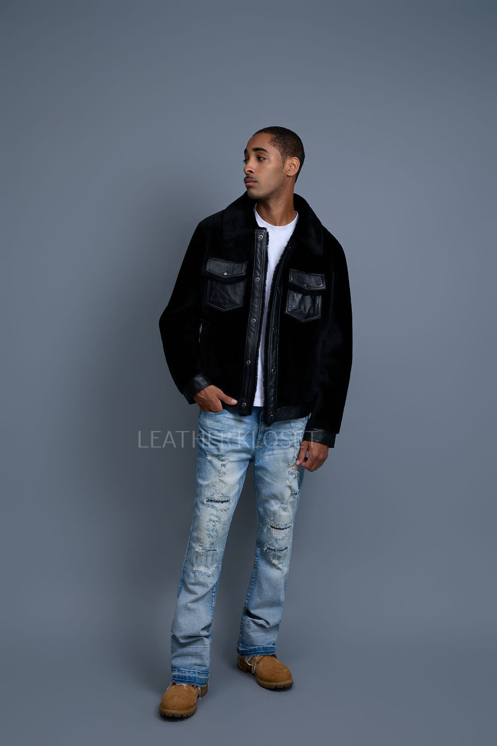 Men's Shepherd 2.0 Mouton Shearling Jacket [Black]