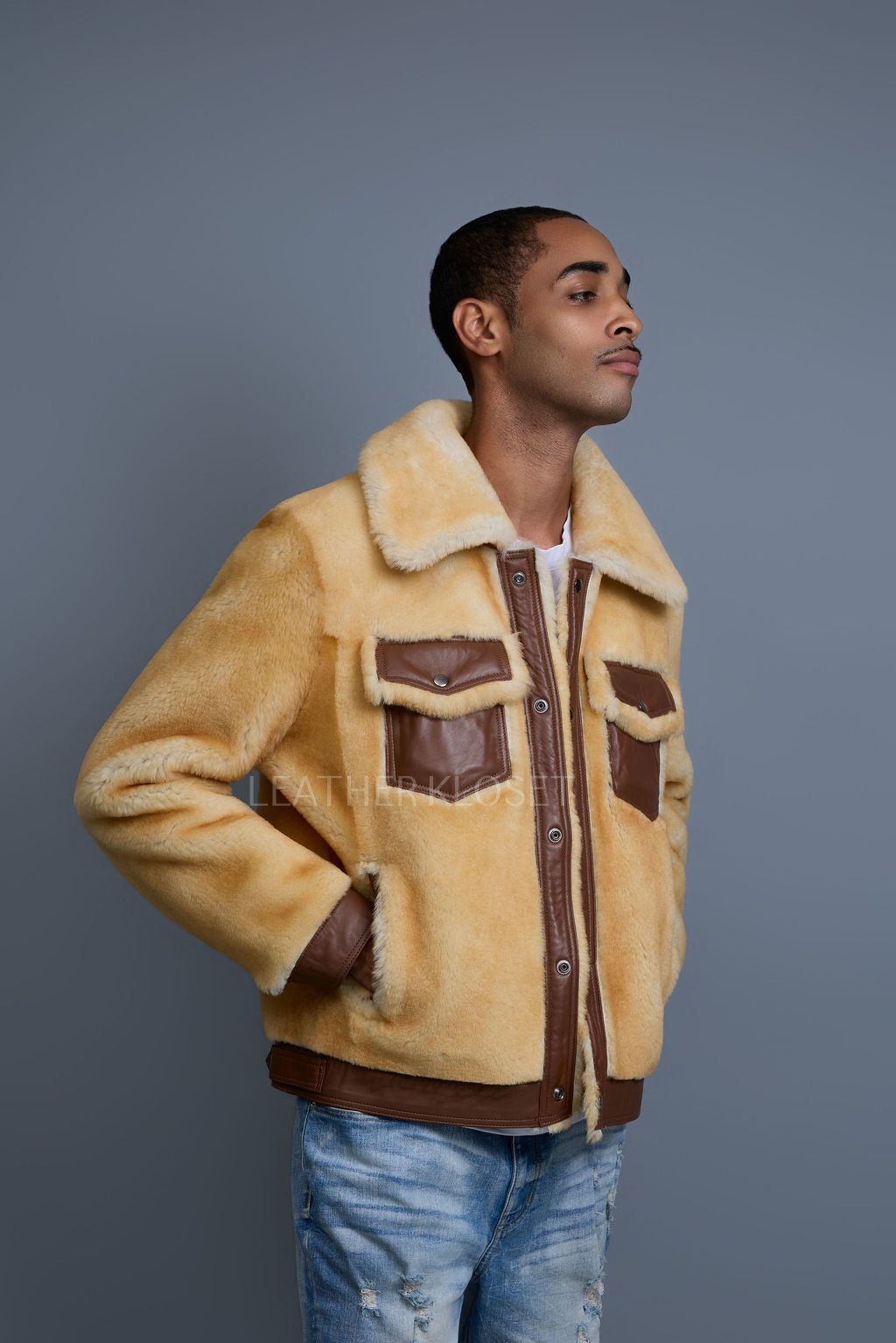 Men's Shepherd 2.0 Mouton Shearling Jacket [Whiskey]