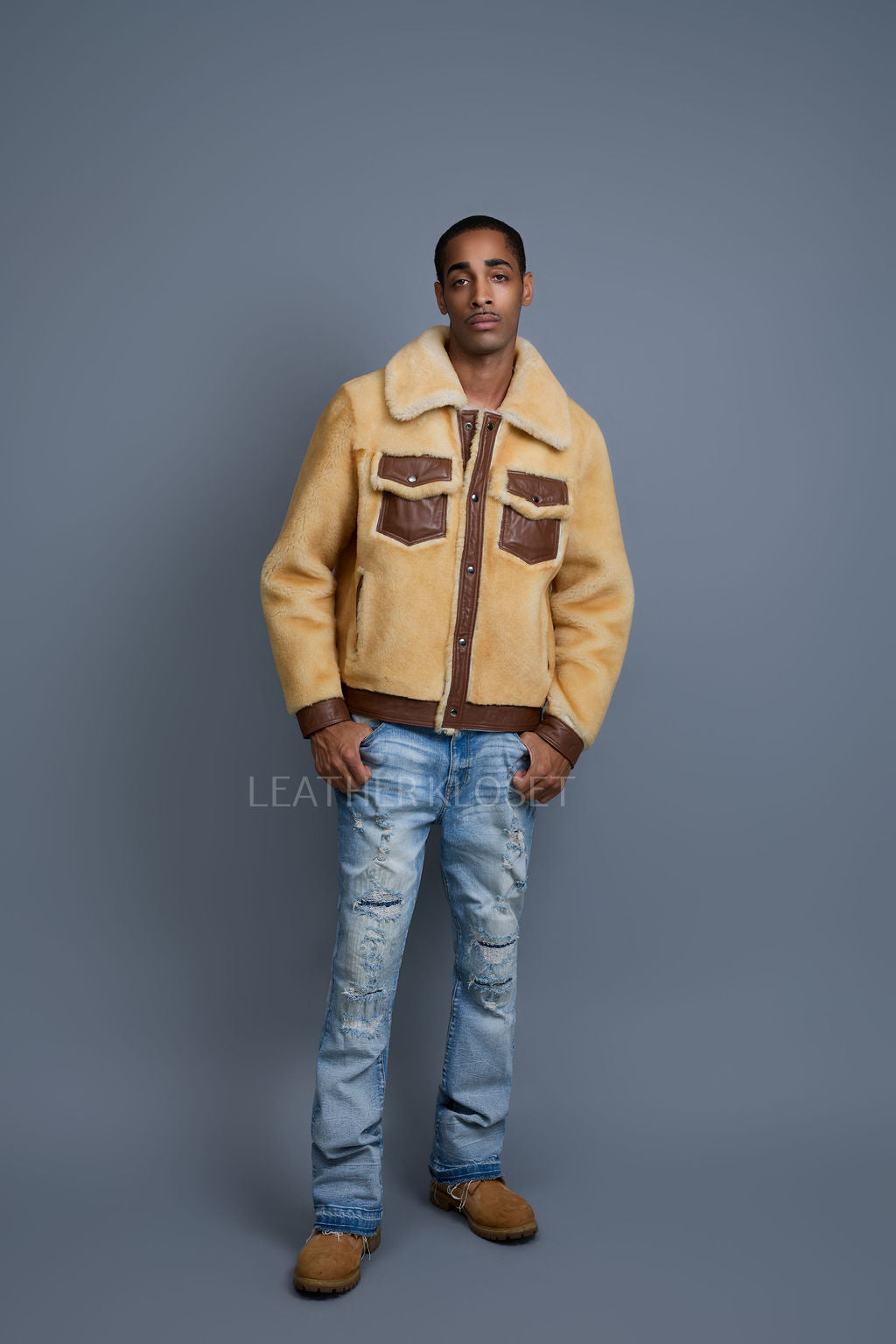 Men's Shepherd 2.0 Mouton Shearling Jacket [Whiskey]
