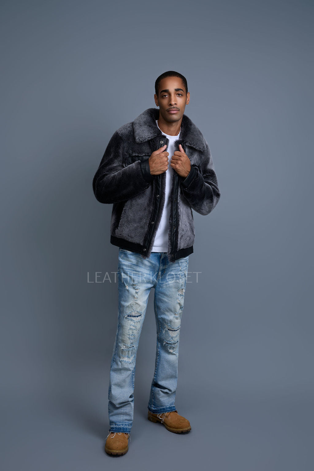 Men's Shepherd 2.0 Mouton Shearling Jacket [Shadow Black]