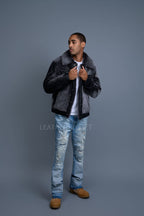 Men's Shepherd 2.0 Mouton Shearling Jacket [Shadow Black]