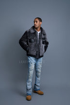 Men's Shepherd 2.0 Mouton Shearling Jacket [Shadow Black]