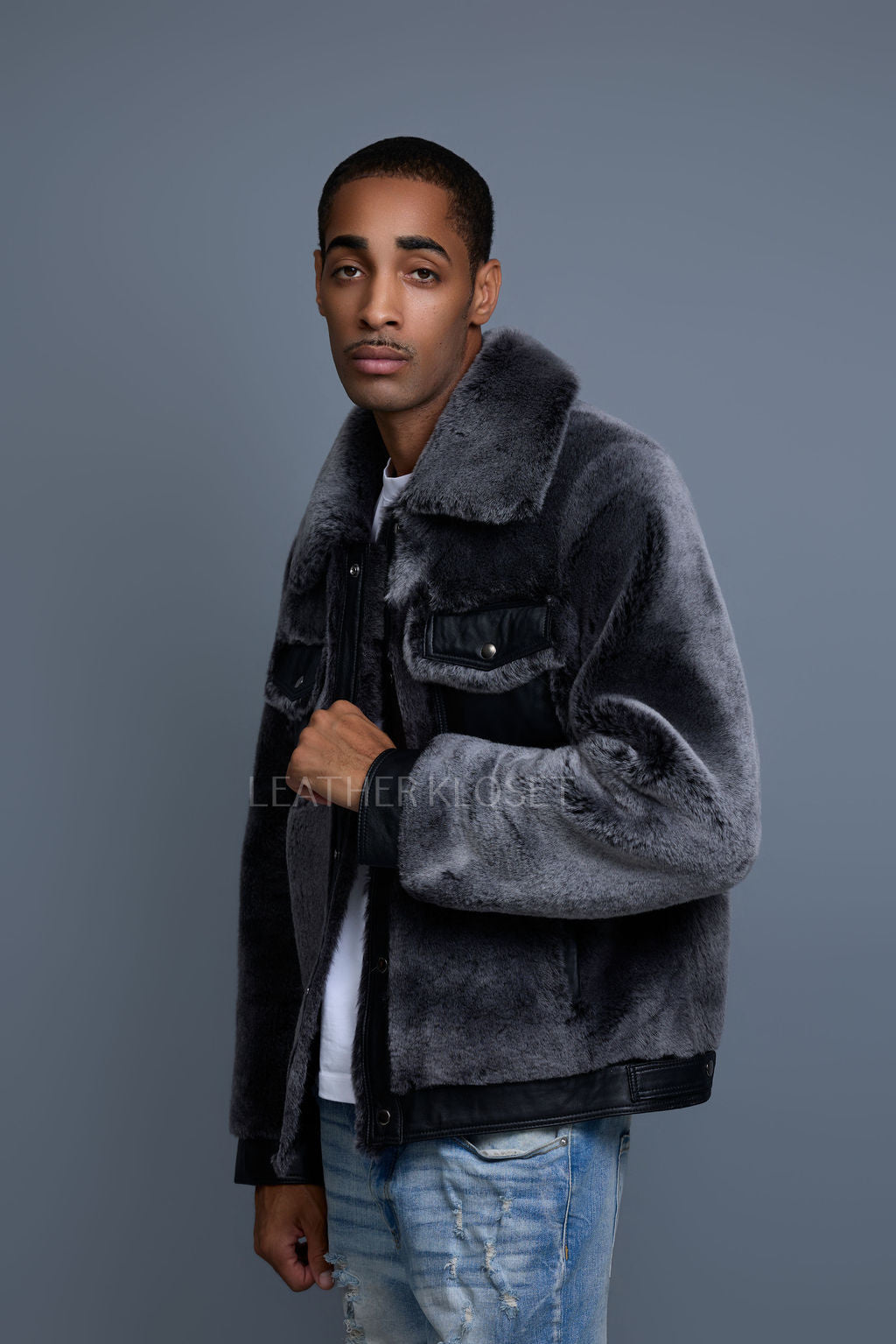 Men's Shepherd 2.0 Mouton Shearling Jacket [Shadow Black]