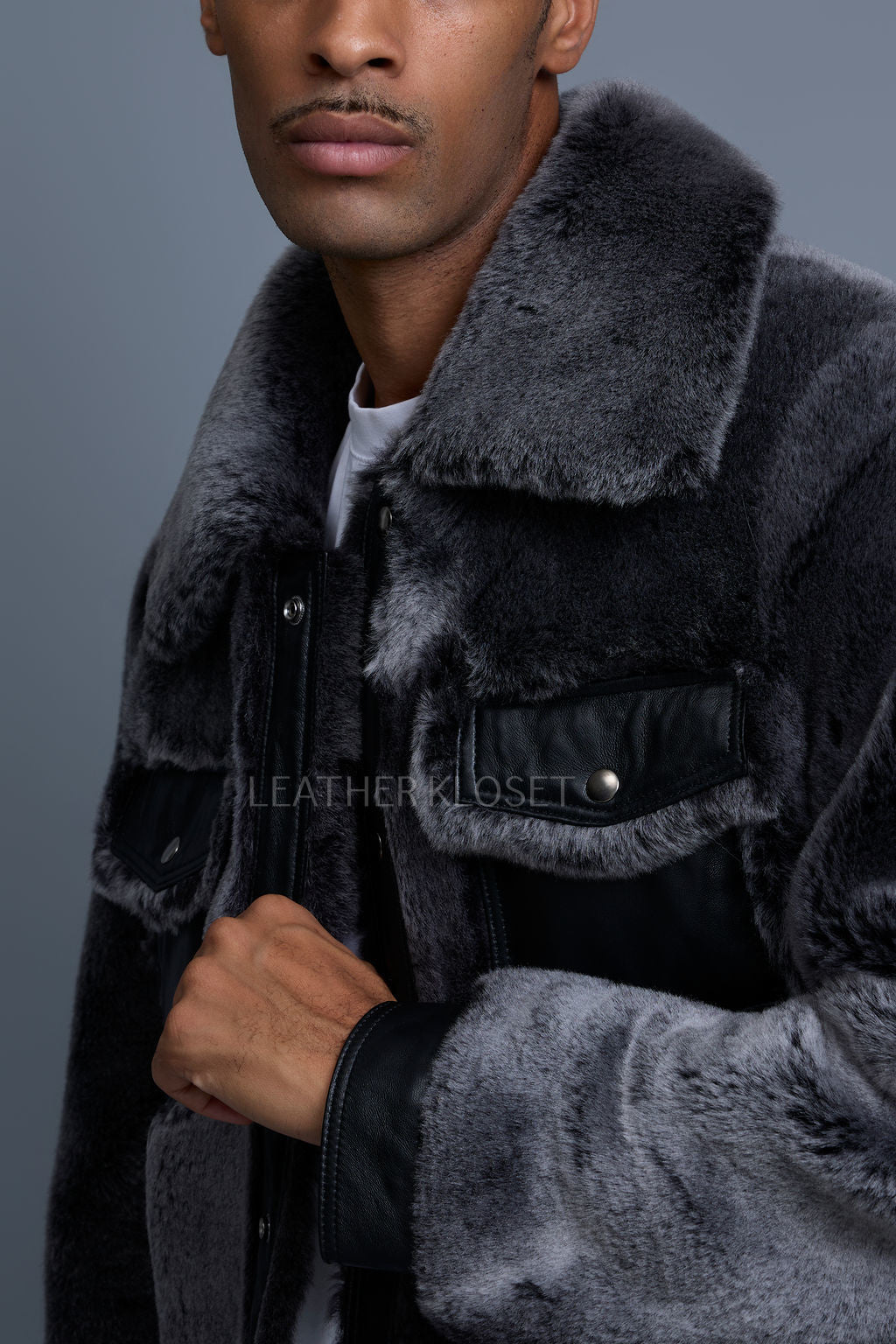 Men's Shepherd 2.0 Mouton Shearling Jacket [Shadow Black]