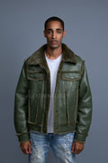 Men's Shepherd Shearling Jacket [Military Green]