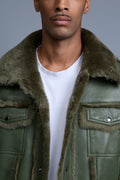 Men's Shepherd Shearling Jacket [Military Green]
