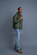 Men's Shepherd Shearling Jacket [Military Green]