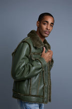 Men's Shepherd Shearling Jacket [Military Green]
