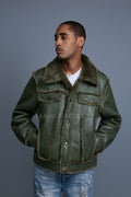 Men's Shepherd Shearling Jacket [Military Green]