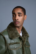 Men's Shepherd Shearling Jacket [Military Green]