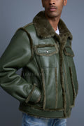Men's Shepherd Shearling Jacket [Military Green]