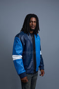 Men's Baseball Multi Color Jacket [Navy/Royal/White]