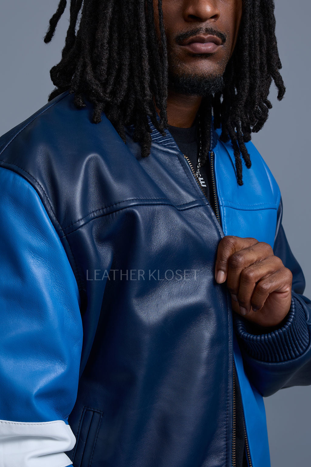 Men's Baseball Multi Color Jacket [Navy/Royal/White]
