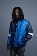 Men's Baseball Multi Color Jacket [Navy/Royal/White]
