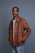 Men's Compton Leather Jacket [Caramel Crunch]
