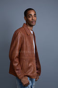 Men's Compton Leather Jacket [Caramel Crunch]