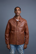Men's Compton Leather Jacket [Caramel Crunch]
